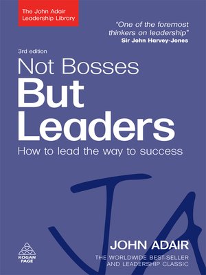 cover image of Not Bosses but Leaders